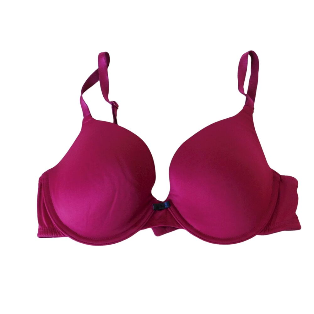 Maidenform Bra 36C Purple‎ Push Up T Shirt Molded Cups Underwire Size